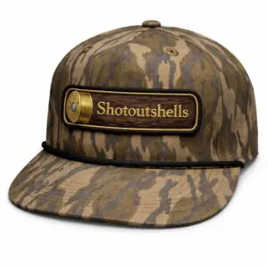 Camo cap with "Shotoutshells" patch